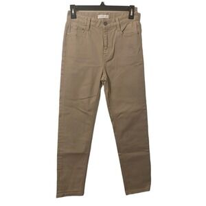 Oak +‎ Fort Women's Beige High Ride Straight Leg Pants Size 26